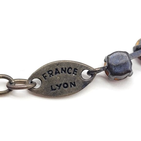 Gorgeous Isabelle De Millery Lyon France Crystal Rhinestone Statement Necklace - Picture 6 of 14